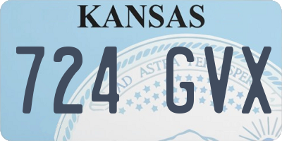 KS license plate 724GVX