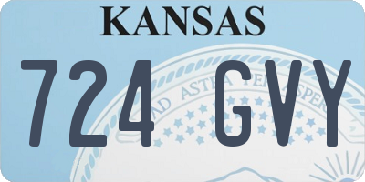 KS license plate 724GVY