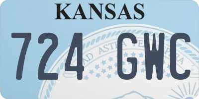 KS license plate 724GWC
