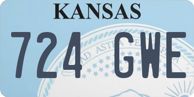 KS license plate 724GWE