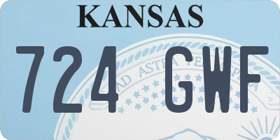 KS license plate 724GWF