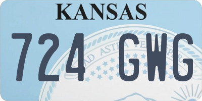 KS license plate 724GWG