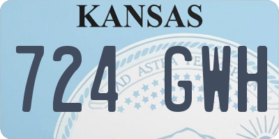 KS license plate 724GWH