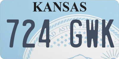 KS license plate 724GWK