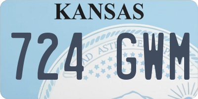 KS license plate 724GWM