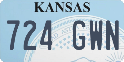 KS license plate 724GWN