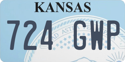 KS license plate 724GWP