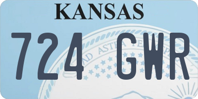 KS license plate 724GWR