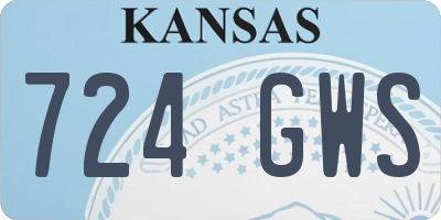 KS license plate 724GWS