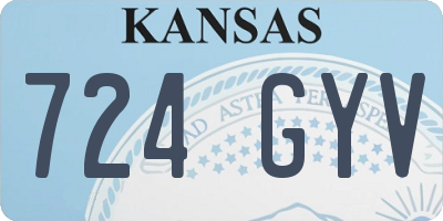 KS license plate 724GYV