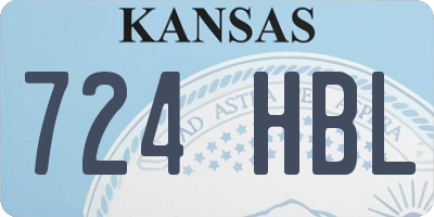 KS license plate 724HBL