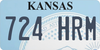 KS license plate 724HRM