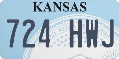 KS license plate 724HWJ