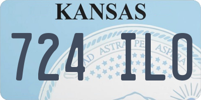 KS license plate 724ILO