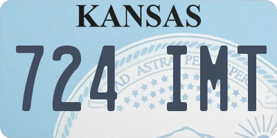 KS license plate 724IMT