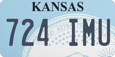 KS license plate 724IMU