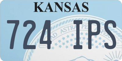 KS license plate 724IPS