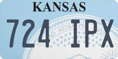 KS license plate 724IPX