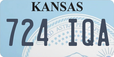 KS license plate 724IQA