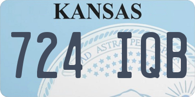 KS license plate 724IQB