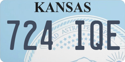 KS license plate 724IQE