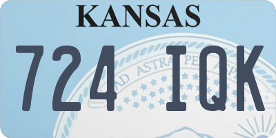 KS license plate 724IQK
