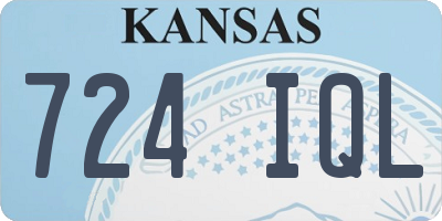 KS license plate 724IQL