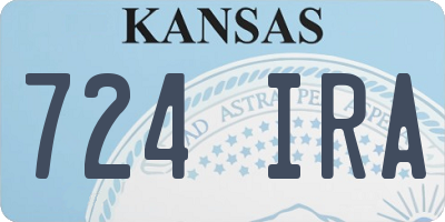 KS license plate 724IRA