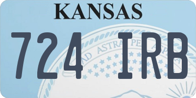 KS license plate 724IRB