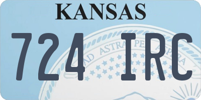 KS license plate 724IRC