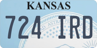 KS license plate 724IRD