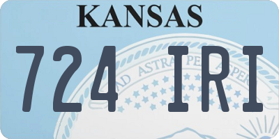 KS license plate 724IRI