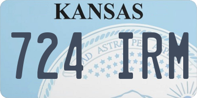 KS license plate 724IRM