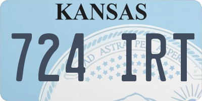 KS license plate 724IRT