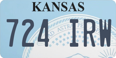 KS license plate 724IRW