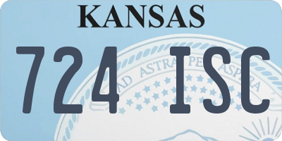 KS license plate 724ISC