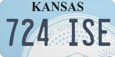 KS license plate 724ISE