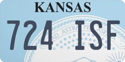 KS license plate 724ISF