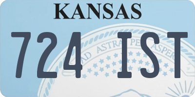 KS license plate 724IST
