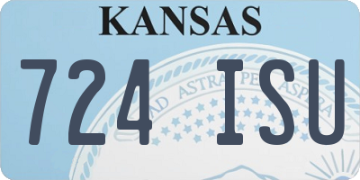 KS license plate 724ISU