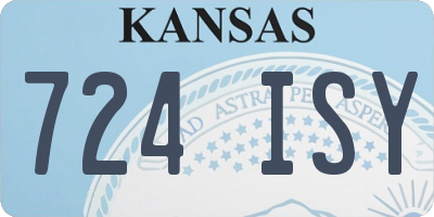 KS license plate 724ISY