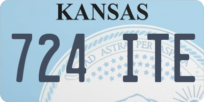 KS license plate 724ITE