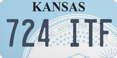 KS license plate 724ITF