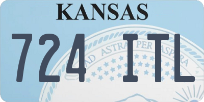KS license plate 724ITL