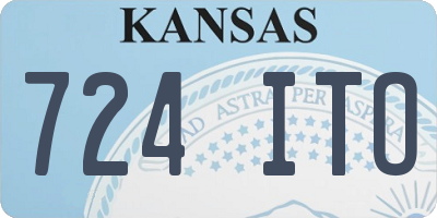 KS license plate 724ITO