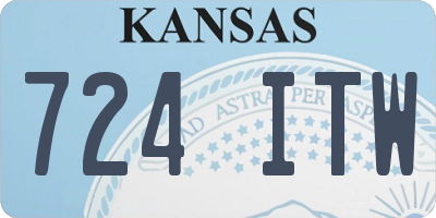 KS license plate 724ITW