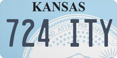 KS license plate 724ITY