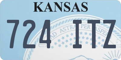KS license plate 724ITZ