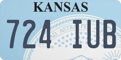 KS license plate 724IUB