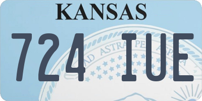 KS license plate 724IUE
